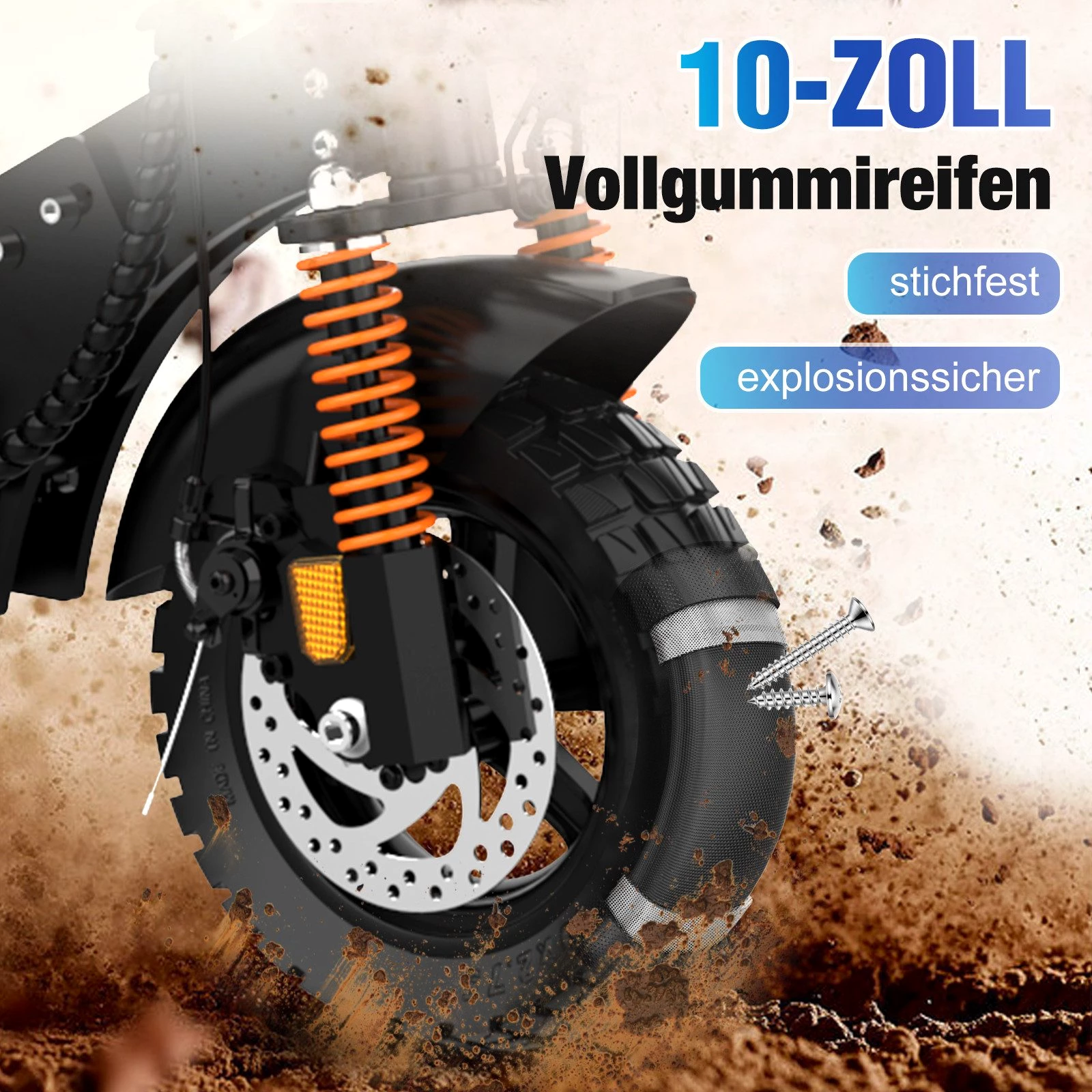 HITWAY E-Scooter 10 Zoll, mit Straßenzulassung ,500W Motor, Max 110km,20.8Ah/27Ah. 500,00 W, 20
