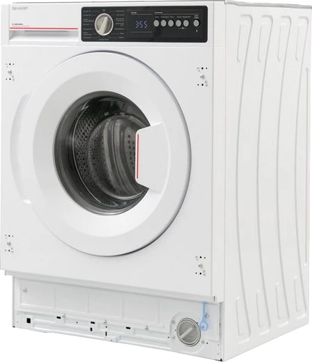 Sharp Einbauwaschmaschine ES-NIB814BWNA-DE, 8 kg, 1400 U/min