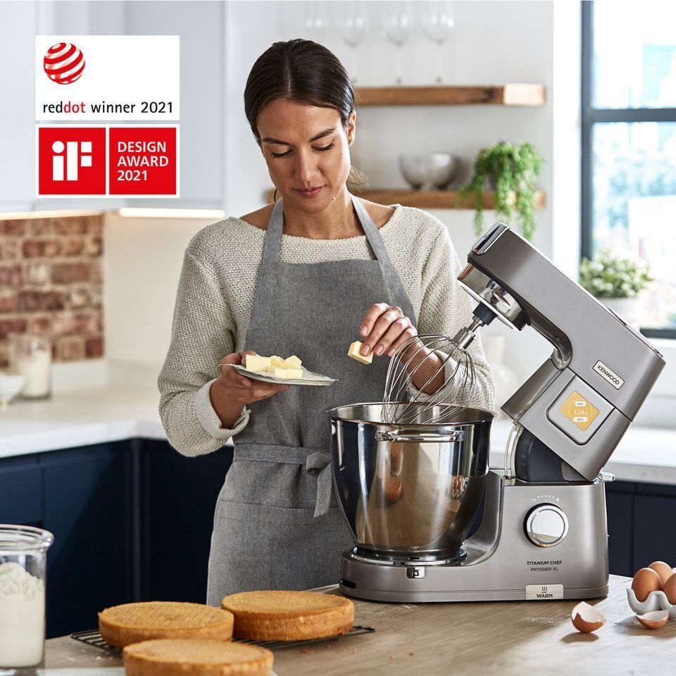 KENWOOD Küchenmaschine Titanium Chef Patissier XL KWL90.594SI, 1400 W, 7 l Schüs