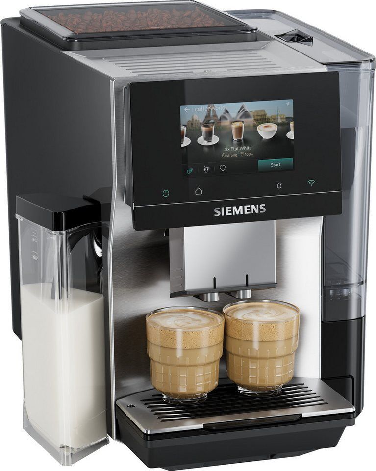 SIEMENS Kaffeevollautomat TQ727D03, farbiges Full-Touch-Display, Doppeltassenfun