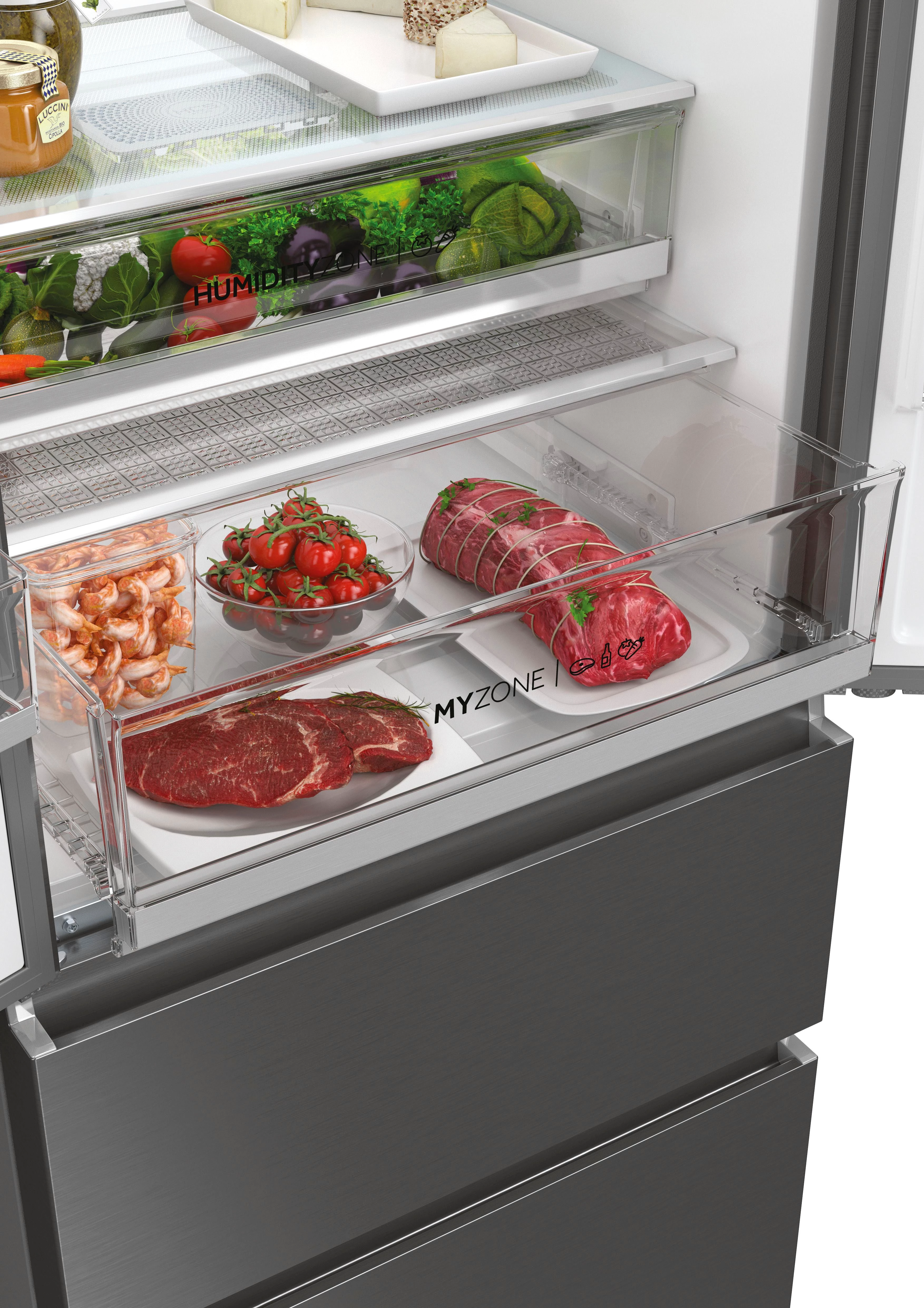 Haier French Door HFR7720DWMP, 200,6 cm hoch, 70 cm breit