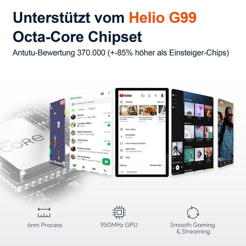 MESWAO MESWAO MES-B3 Tablet 15,6", 12GB+128GB, Android 14, Helio G99, 32MP Table