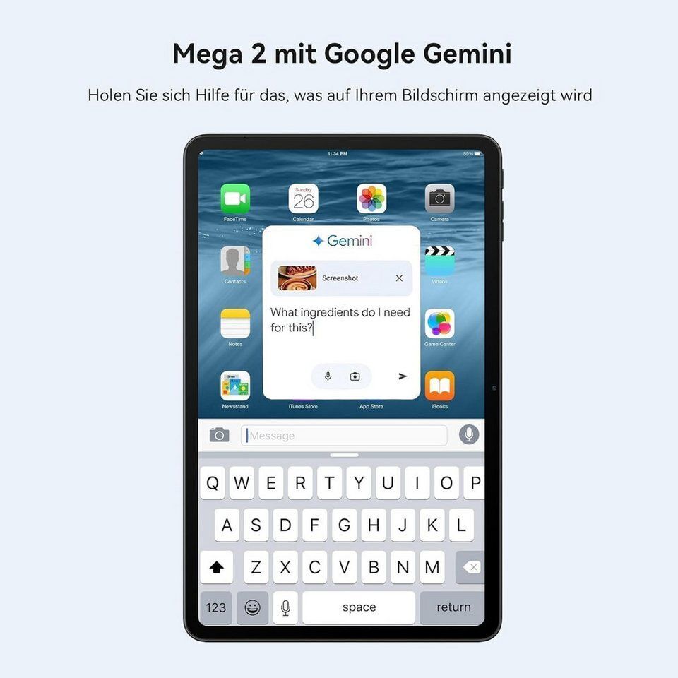 blackview 12 " Mega2 Android 15 4G LTE 2,4K 8GB/12GB+256GB Tablet (12", 256 GB,
