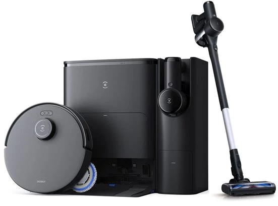 ECOVACS Nass-Trocken-Saugroboter T30S COMBO COMPLETE 2 in 1, Saugroboter und Akkustaubsauger