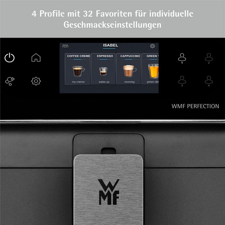 WMF Kaffeevollautomat Perfection 740 CP820810, intuitive Benutzeroberfläche, per
