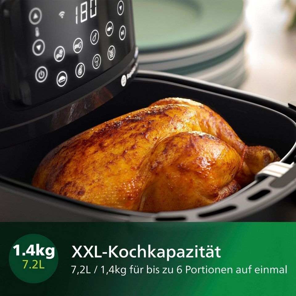 Philips Heißluftfritteuse Airfryer XXL HD9285/90, 7,2 l, 2000 W, mit 7 Voreinste