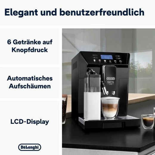 De'Longhi Kaffeevollautomat ECAM 46.860.B Eletta Evo, schwarz