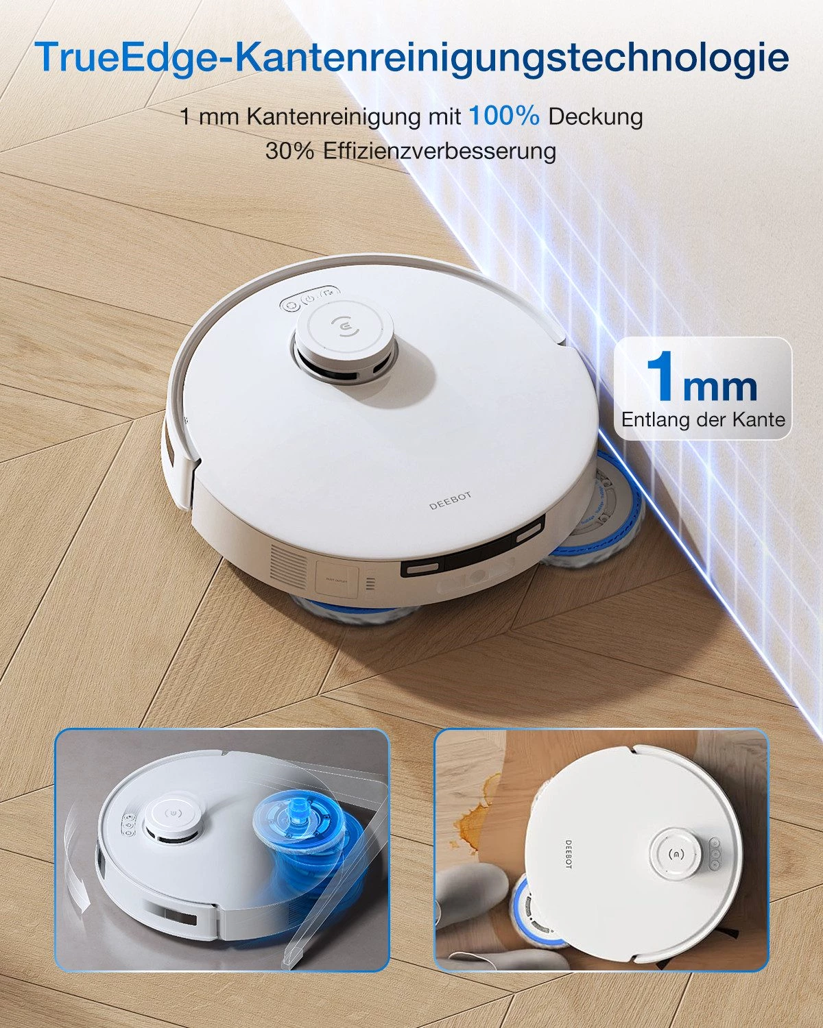 ECOVACS Saugroboter ECOVACS DEEBOT T30C PRO Omni, 60 W, Saugroboter mit Wischfunktion