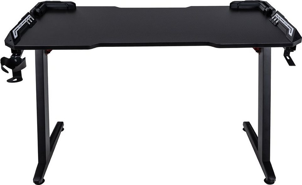 ELITE Gaming Gamingtisch Rocksolid Gamer Schreibtisch mit LED-Beleuchtung (Gamin