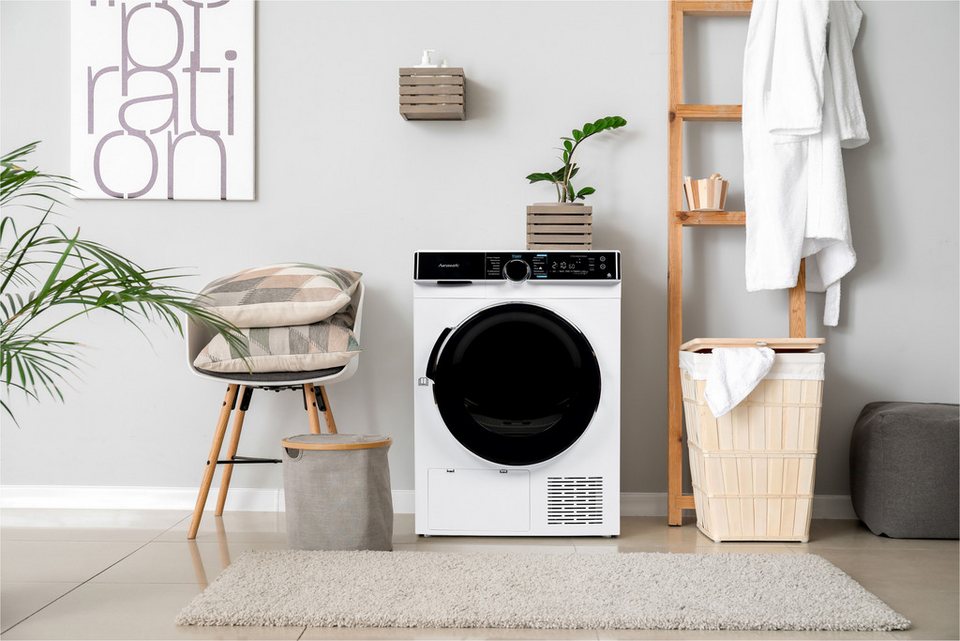 Hanseatic Wärmepumpentrockner HWTK8A3GT, Wolle, Bettwäsche, Outdoor, Hemden und