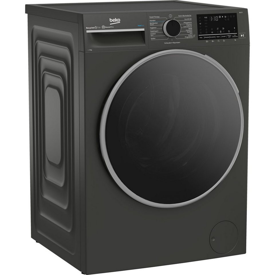 BEKO Waschmaschine Manhattan Gray B3WFT510415M, 10 kg, 1400 U/min, SteamCure, Ad