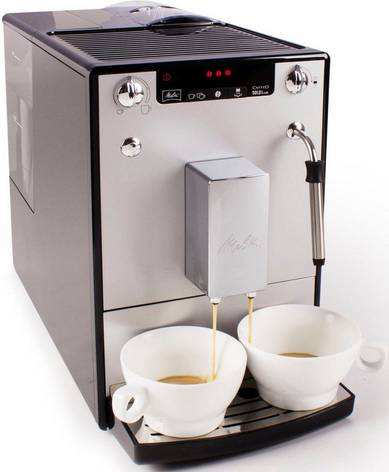 Melitta Kaffeevollautomat Solo® & Milk E953-202, silber/schwarz, Café crème & Es