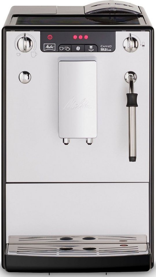 Melitta Kaffeevollautomat Solo® & Milk E953-202, silber/schwarz, Café crème & Es