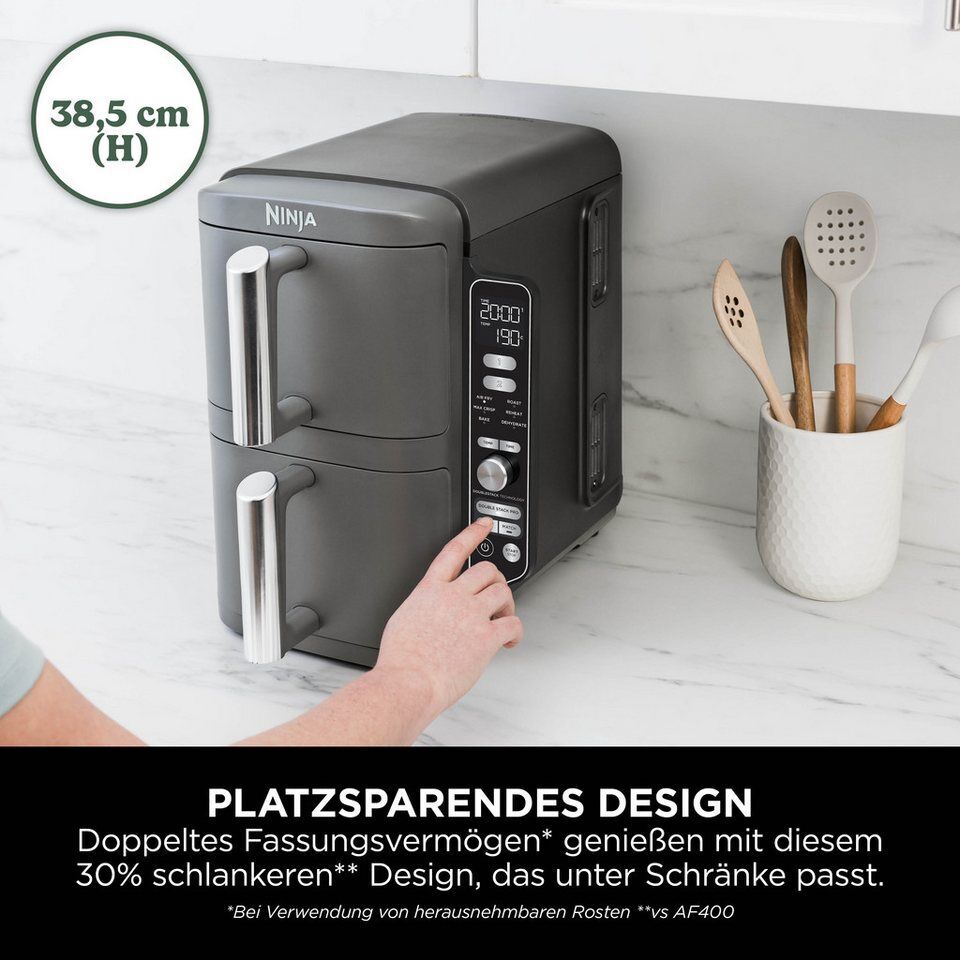 NINJA Heißluftfritteuse SL400EU Double Stack XL, 2470 W