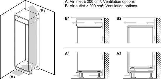 Constructa Einbaukühlgefrierkombination CK677AFE0, 157,8 cm hoch, 55,8 cm breit