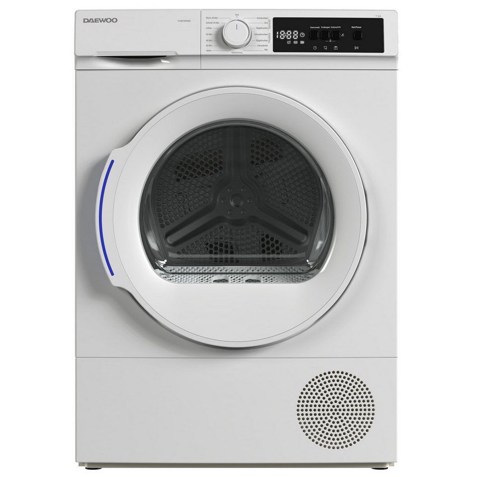 Daewoo Wärmepumpentrockner TD-BR7GP0WE0-DE, DrumLight, BabyCare, Knitterschutz,