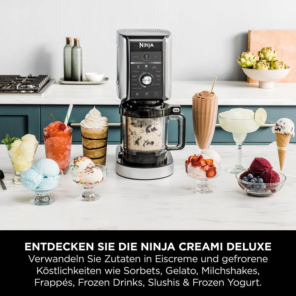 NINJA Eismaschine NC502EU Creami Deluxe, 10-in-1 Eis-und Eisgetränkmaschine, 0,7