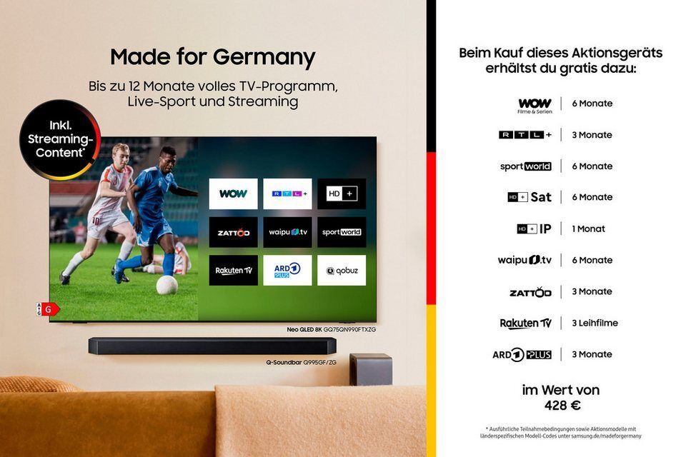 Samsung GQ65Q6FAAU QLED-Fernseher (163 cm/65 Zoll, 4K Ultra HD, Smart-TV)
