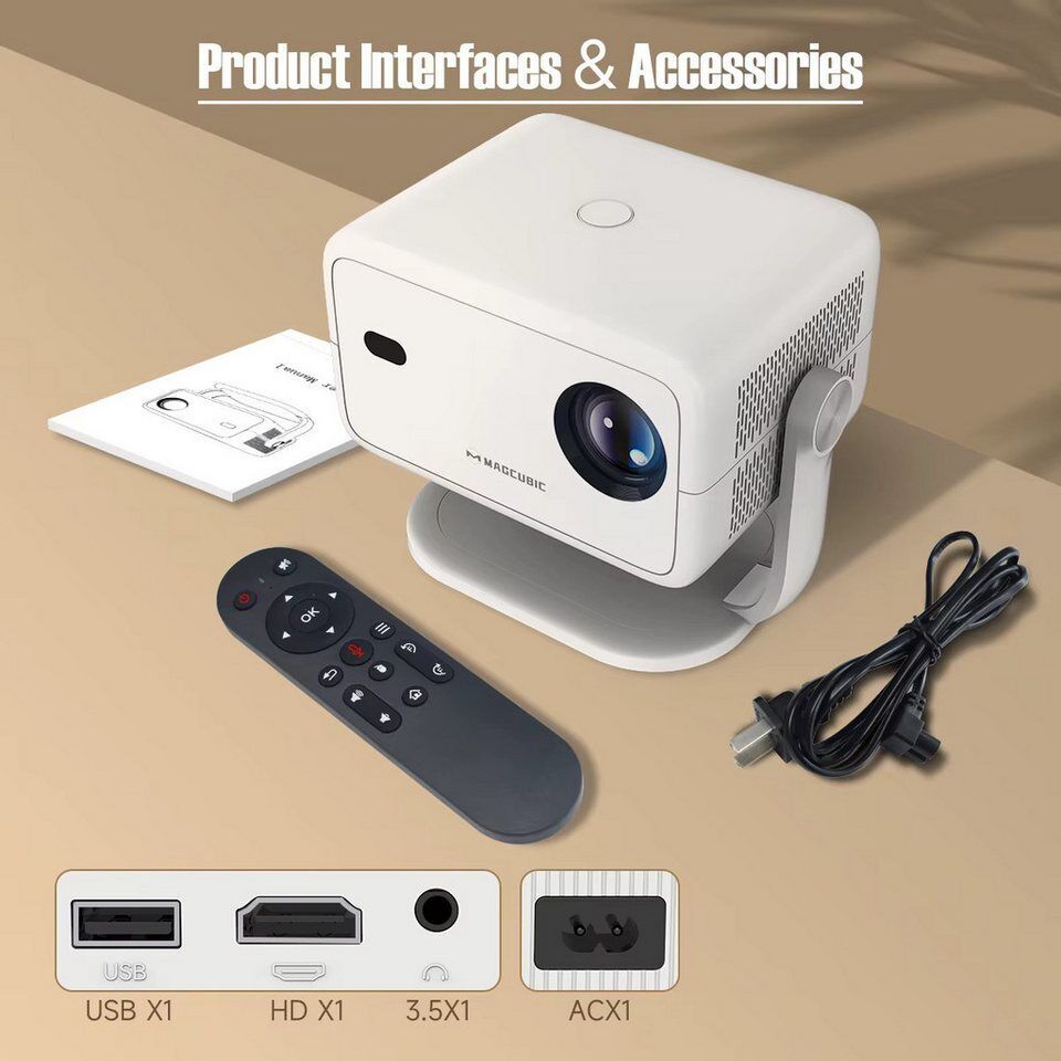 Magcubic Magcubic Tragbarer Mini Projektor Beamer L018 4K Android 11 Wifi6 Porta