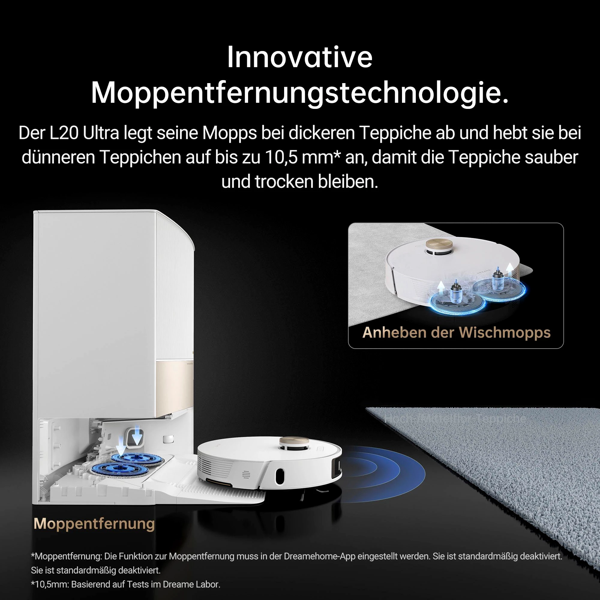 Dreame Saugroboter L20 Ultra complete, leistungsstarke Saug- und kraftvolle Wischfunktion