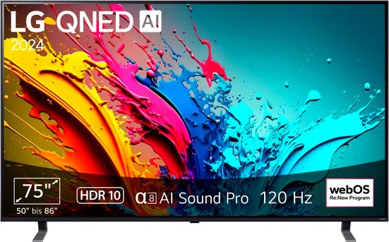 LG 75QNED85T6C QNED-Fernseher (189 cm/75 Zoll, 4K Ultra HD, Smart-TV)
