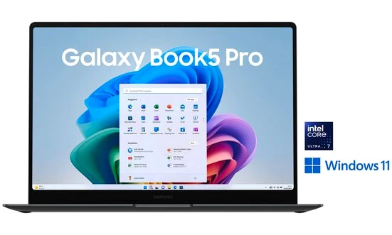 Samsung Book5 Pro 16  Intel Core Ultra 7 16GB+512GB AMOLED 2X-Display Notebook (40,64 cm/16 Zoll