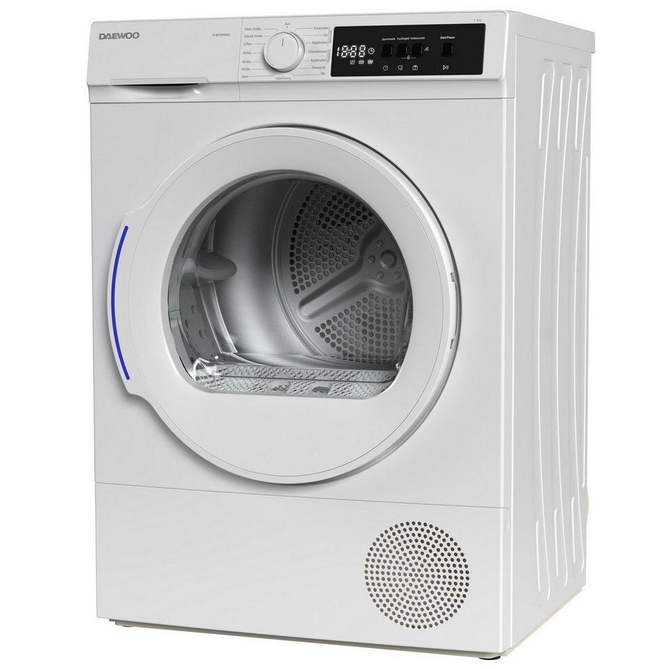 Daewoo Wärmepumpentrockner TD-BR7GP0WE0-DE, DrumLight, BabyCare, Knitterschutz,