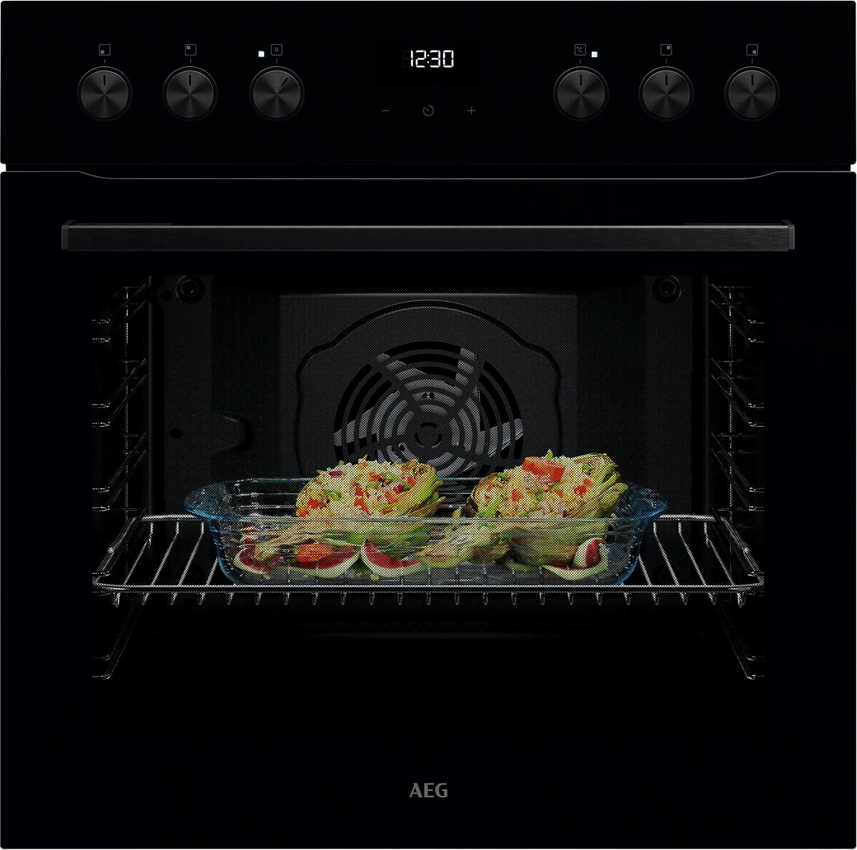 AEG Elektro-Herd-Set Serie 5000 HH24HSB, Aqua Clean, Multilevel Cooking