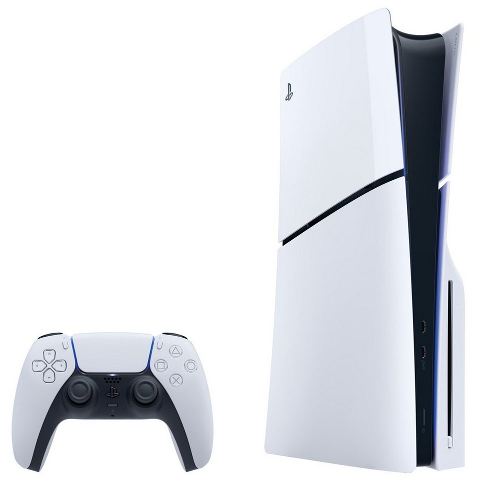 Playstation PS5 Konsole Slim Edition Disc Laufwerk mit 1 Controller (Bundle), 1T