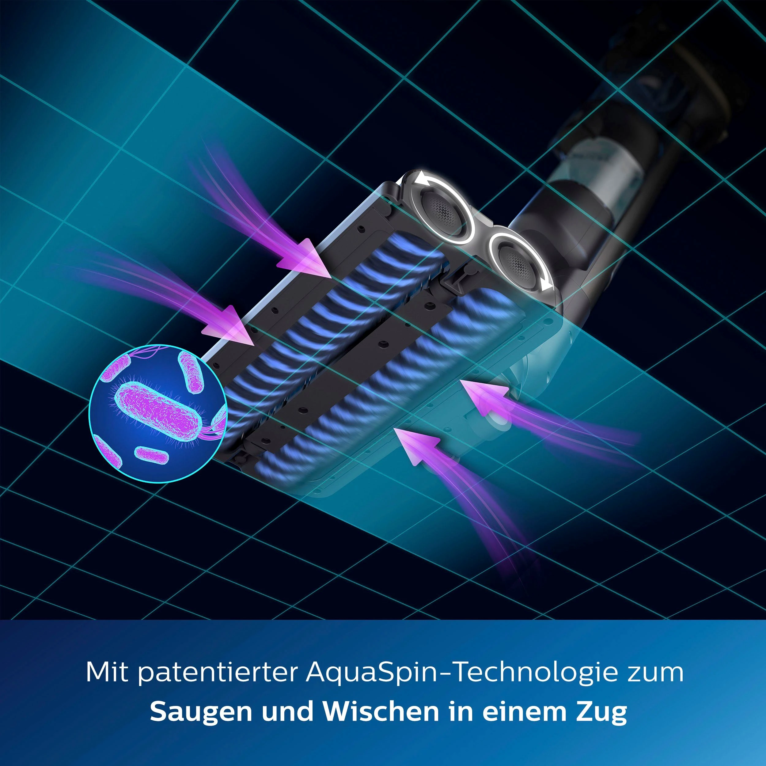 Philips Nass-Trocken-Akkusauger AquaTrio Cordless 9000 Series XW9383