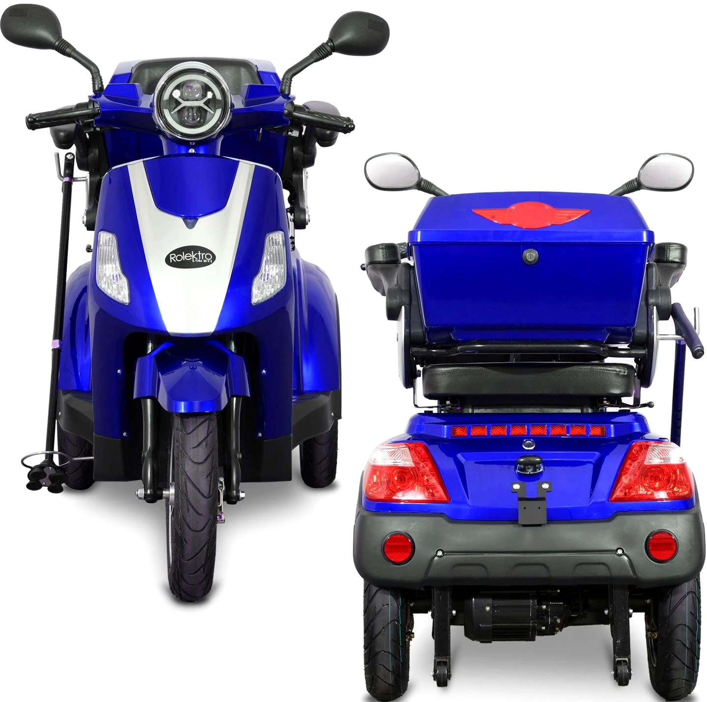 ROLEKTRO Elektromobil E-Trike 25 V.2, Blei-Gel-Akku 1000 W, 25 km/h, (mit Topcase) ... mehr