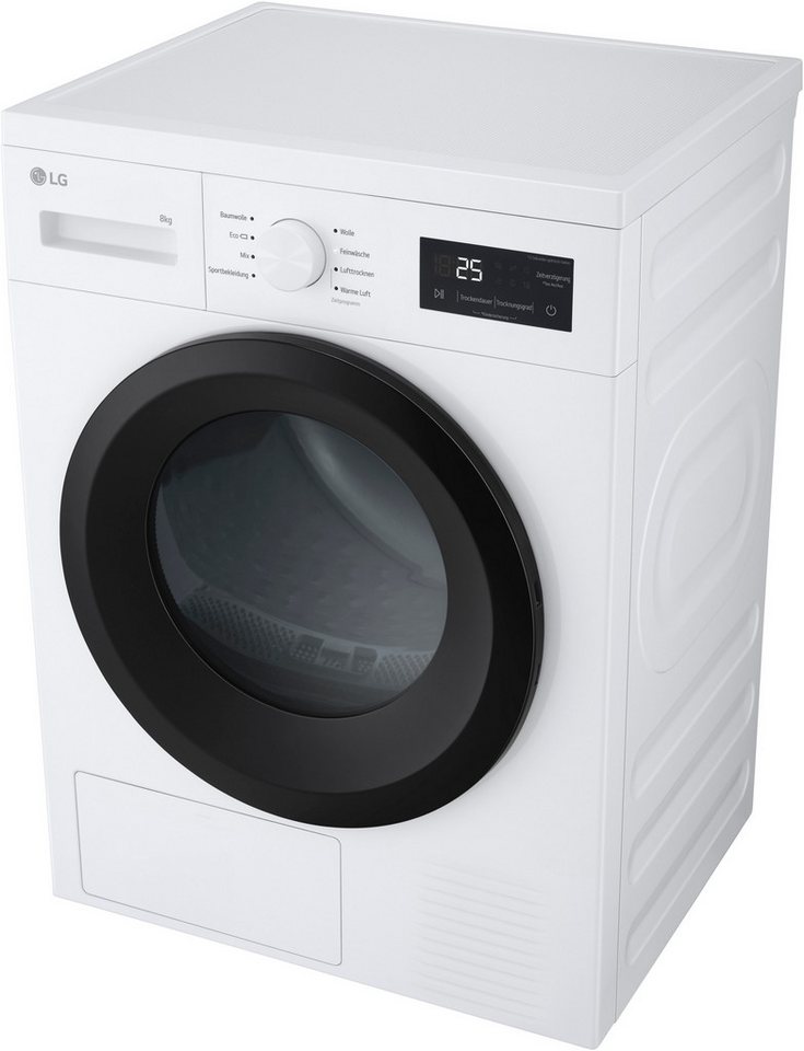 LG Wärmepumpentrockner RT80B2, Sicherheitsglastür