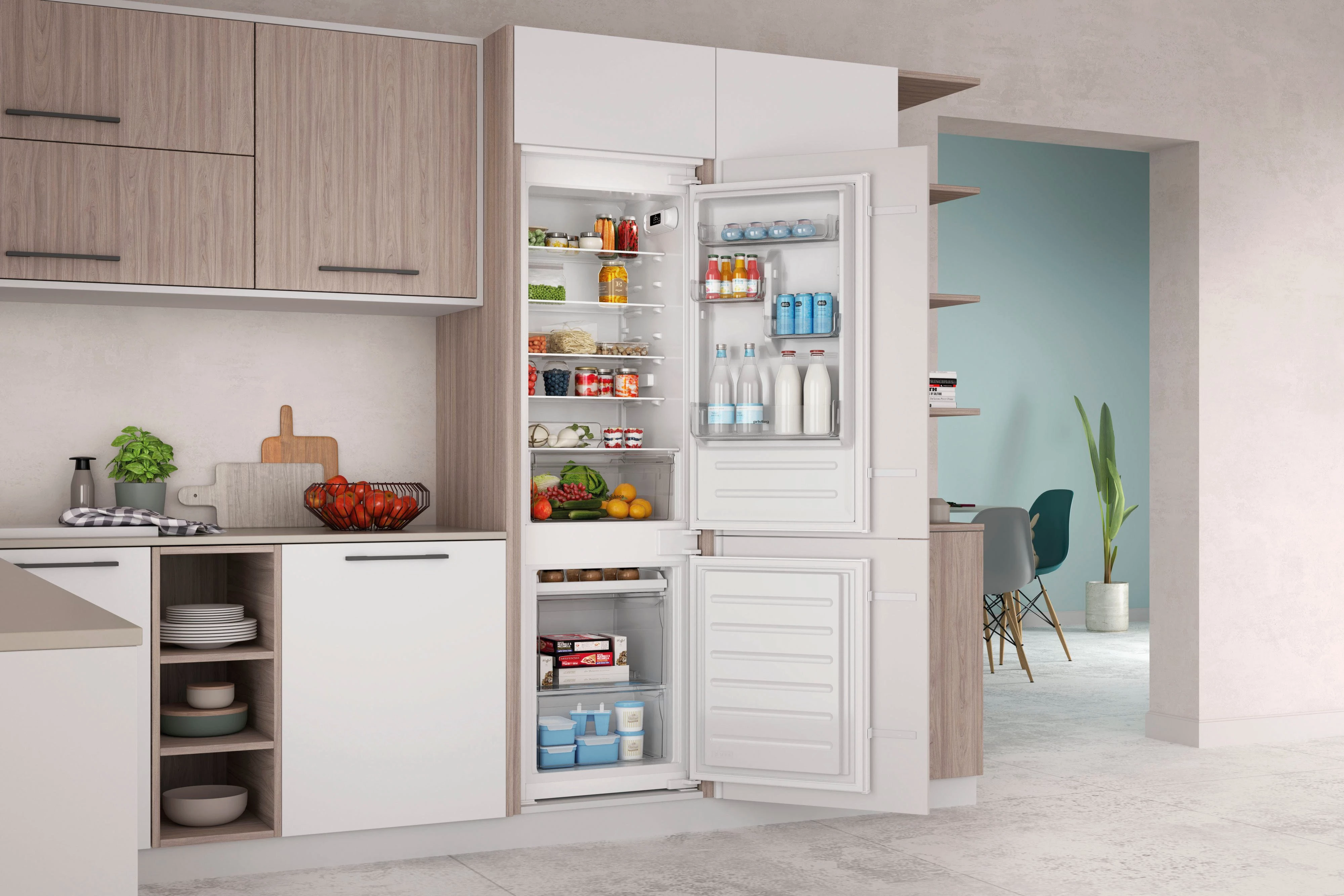 Privileg Einbaukühlgefrierkombination PCIL 178S12, 177 cm hoch, 54 cm breit, LessFrost