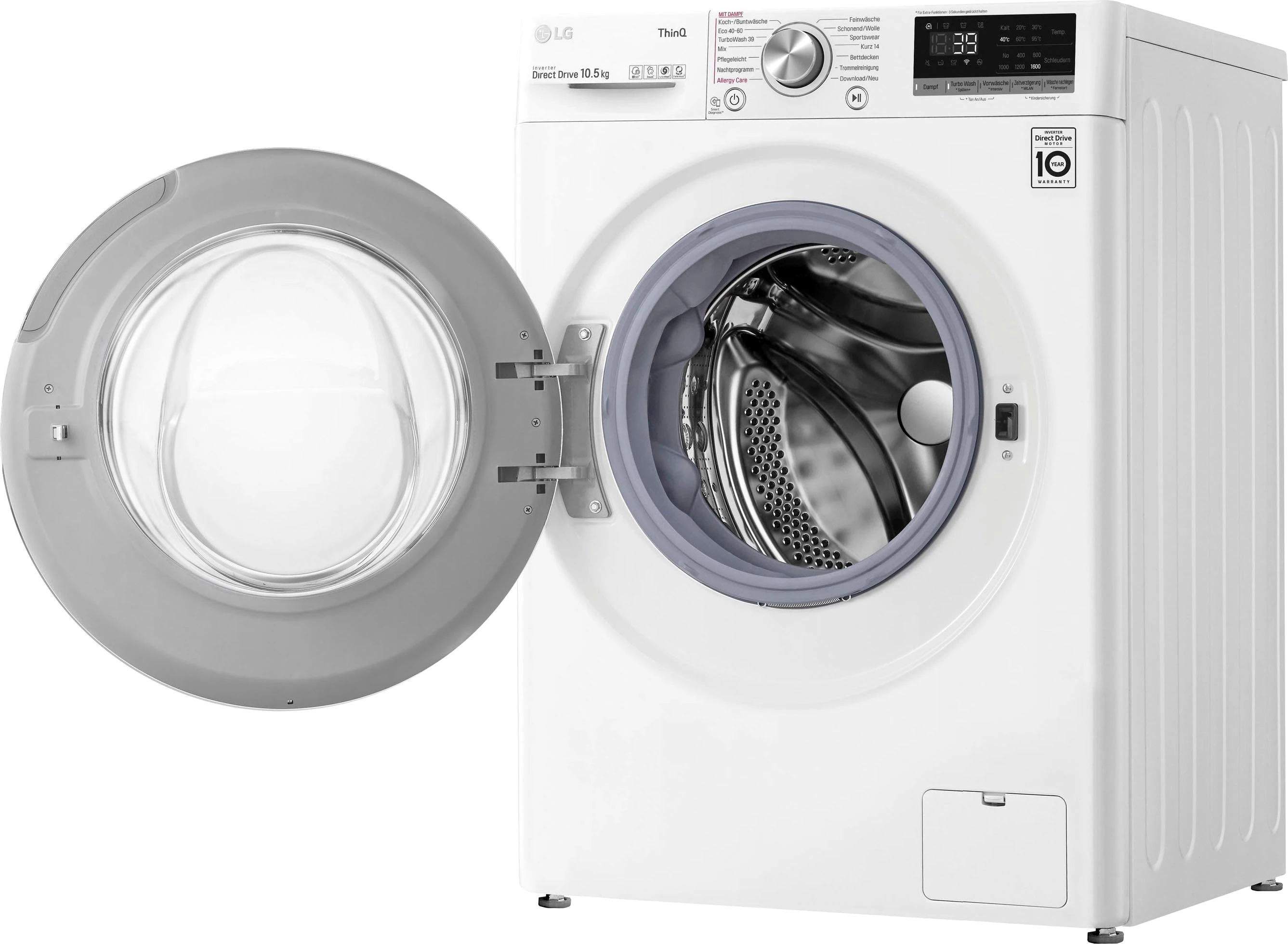 LG Waschmaschine F4WV5080, 8 kg, 1400 U/min, Steam-Funktion
