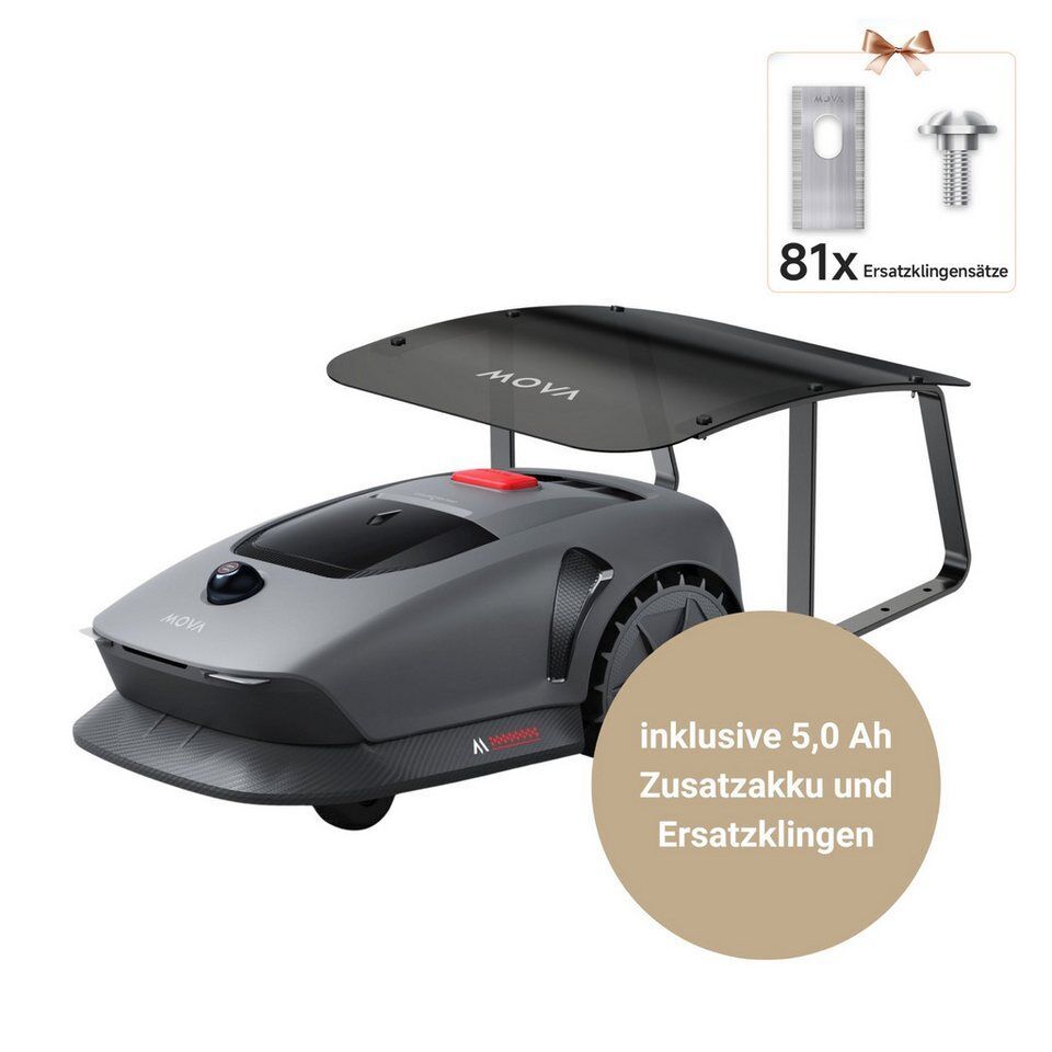 Mova Rasenmähroboter »MOVA 600 Kit« inkl. 5.Ah Zusatz-Akku & Ersatzklingen, bis