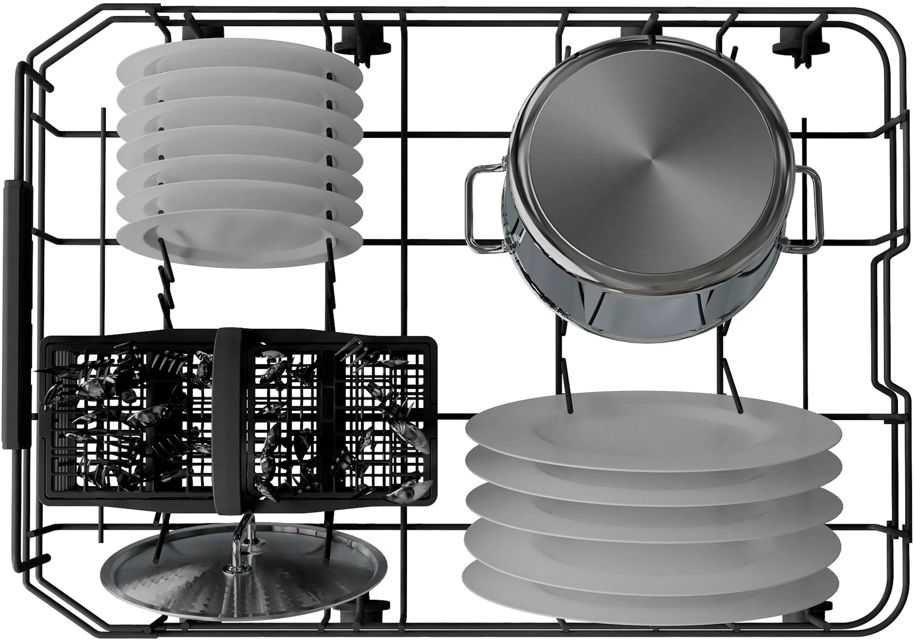 BAUKNECHT teilintegrierbarer Geschirrspüler BK4PC11BS7A0, 11 Maßgedecke, ActiveDry