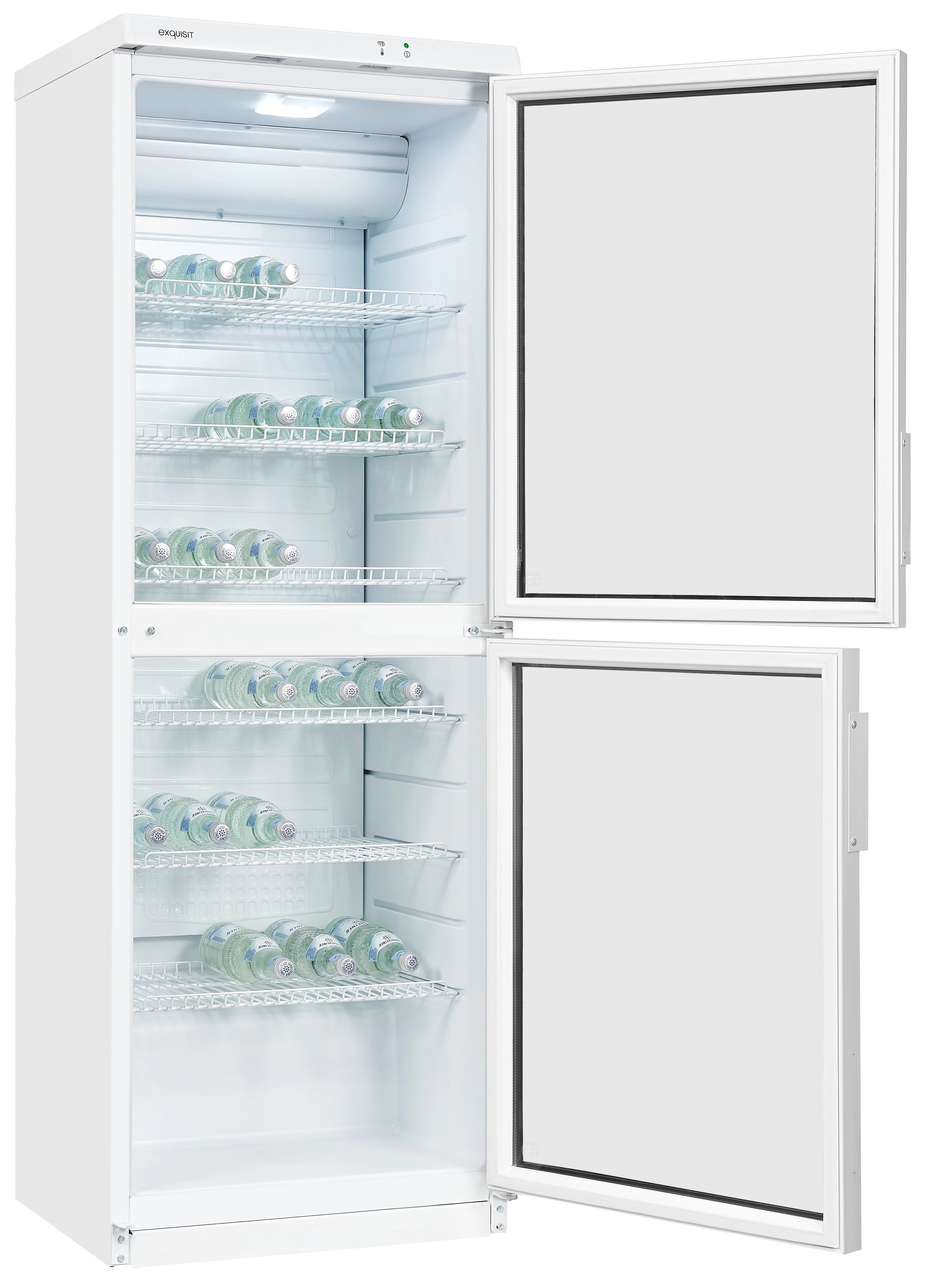 exquisit Getränkekühlschrank GKS350-2-GT-280D weiss, 173 cm hoch, 60 cm breit, 320 L Volumen