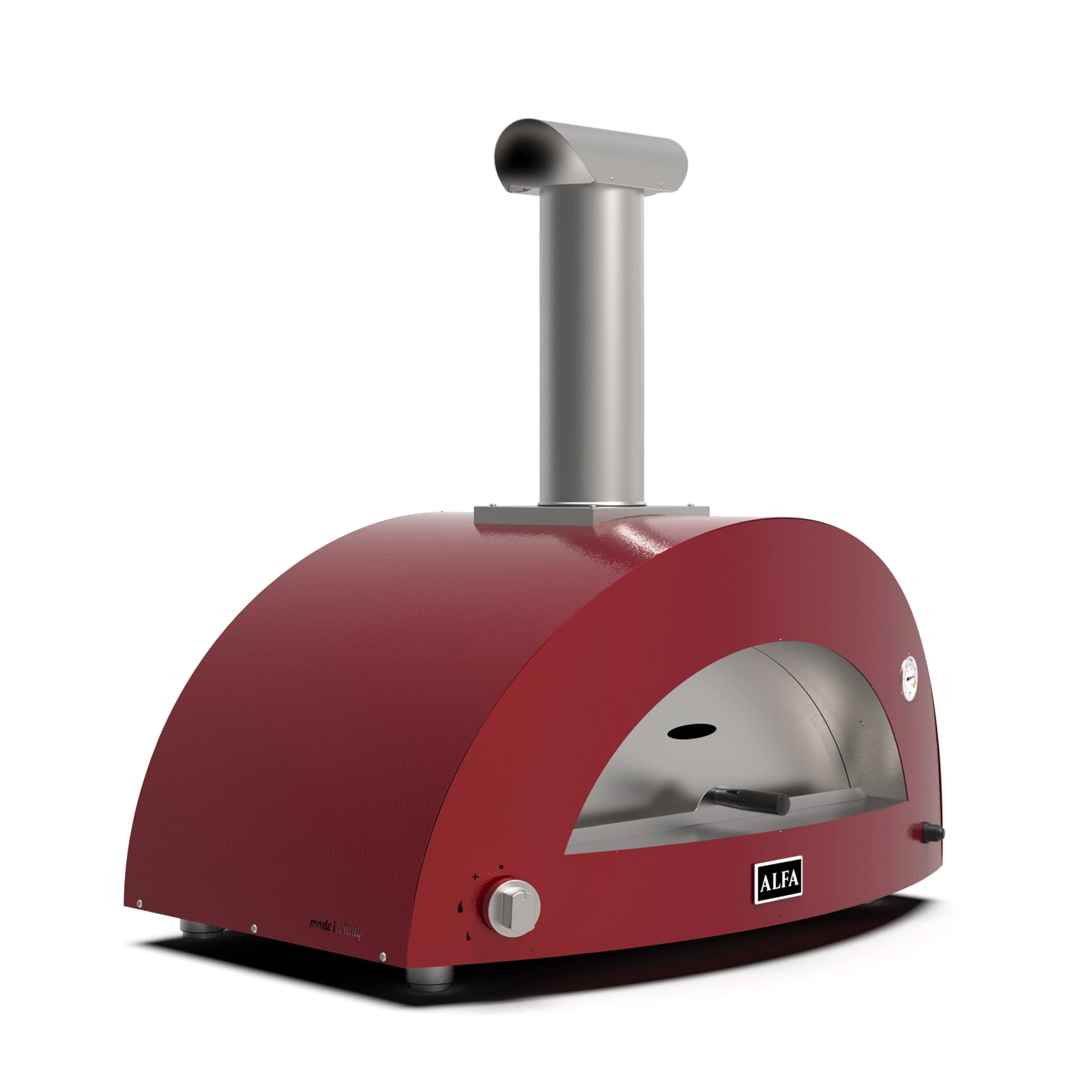 Alfa Forni Pizzaofen Alfa Forni Gas Pizzaofen MODERNO 3 Pizze Antik Rot FXMD-3P-GROA-DE