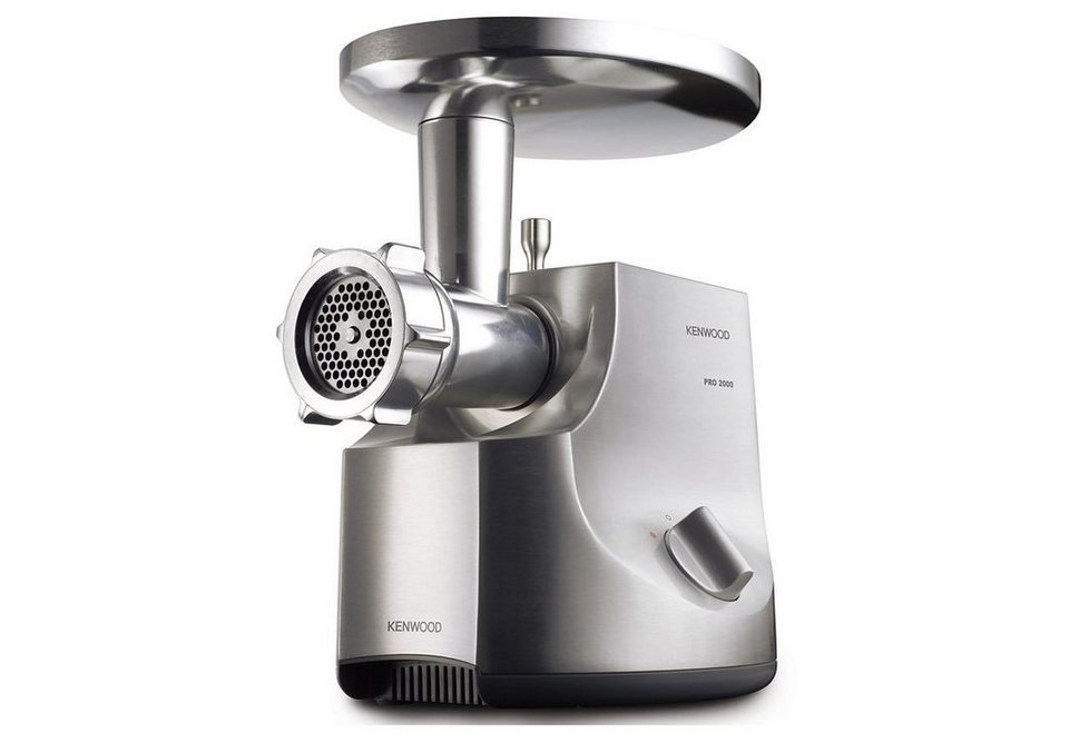 KENWOOD Fleischwolf MG700 mit 2 Wurstfüllaufsätzen, Kebbeaufsatz, 3 Lochscheiben