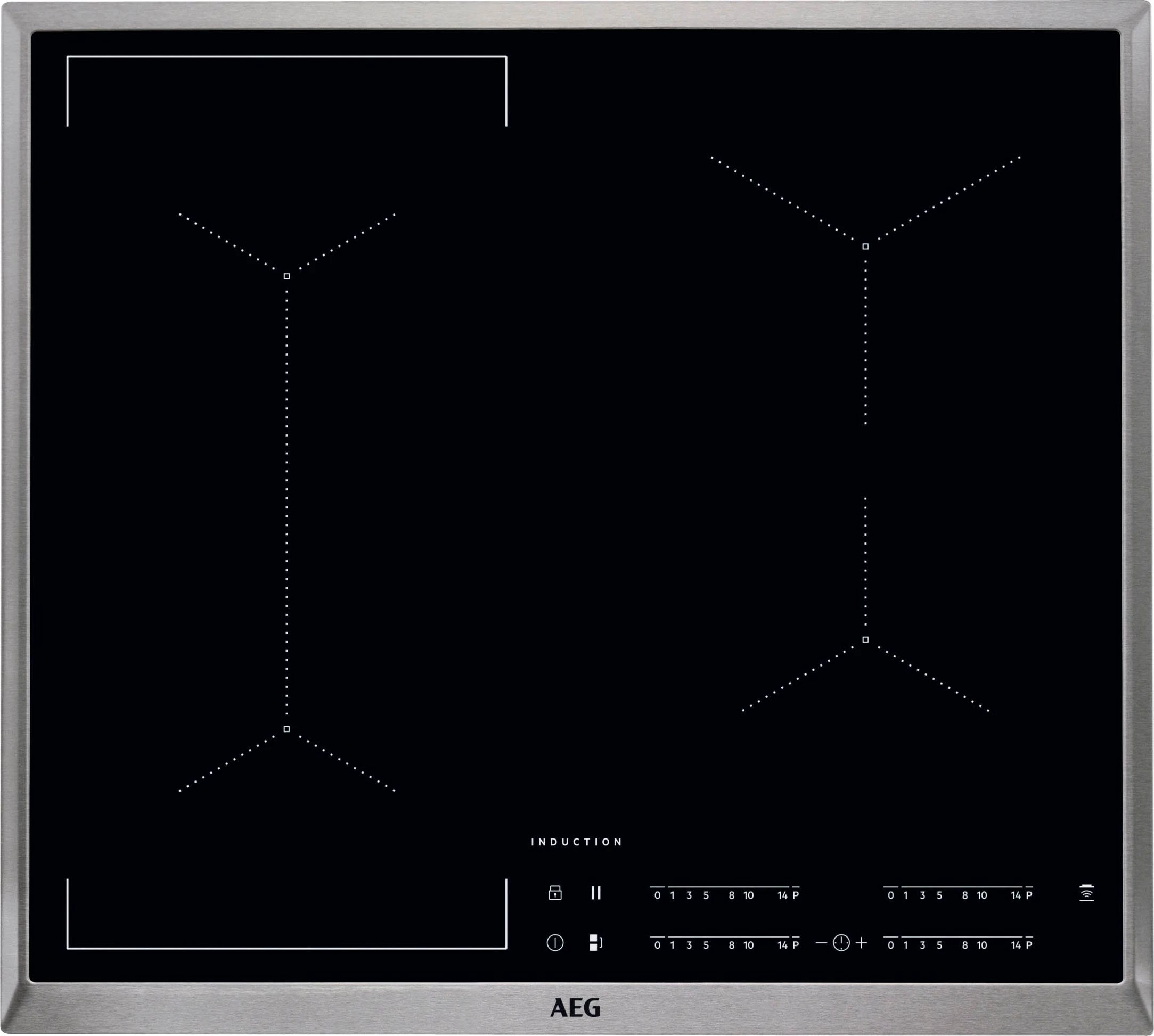 AEG Induktions-Kochfeld IKE64441XB, mit Hob²Hood - Funktion
