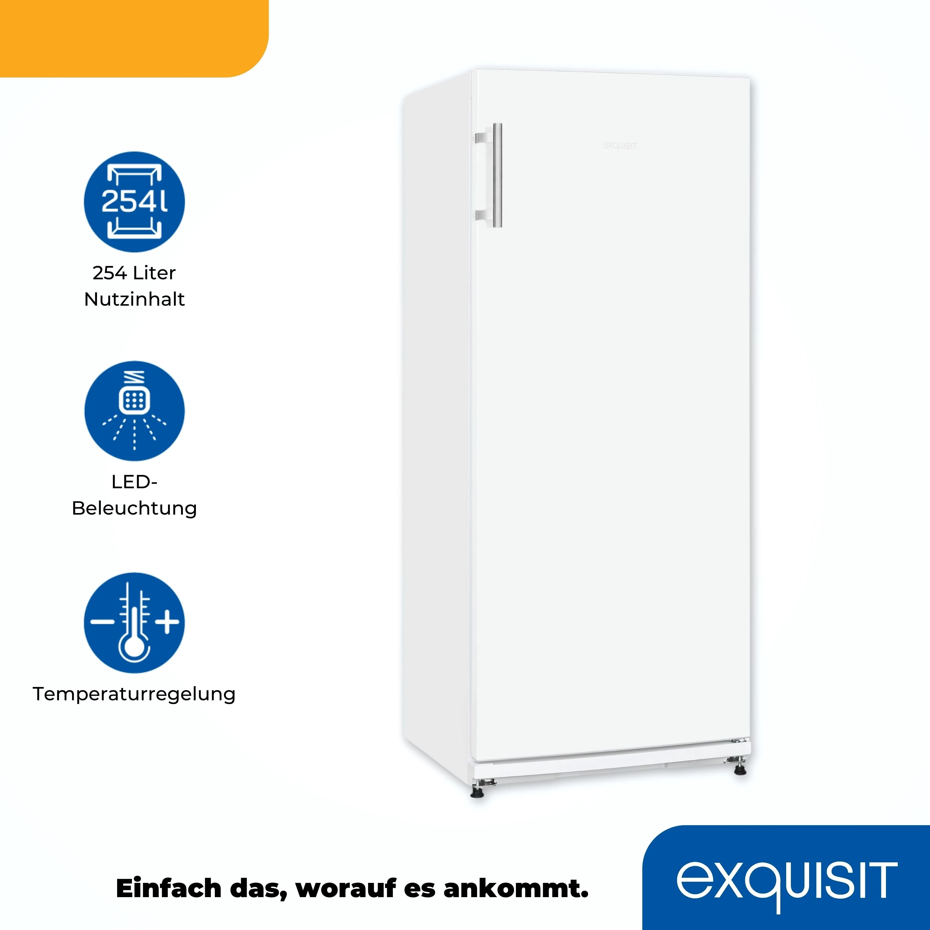 exquisit Getränkekühlschrank GKS29-V-H-280E weiss, 145,5 cm hoch, 60 cm breit