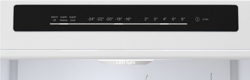 BOSCH Kühl-/Gefrierkombination Serie 4 KGN392LAG, 203 cm hoch, 60 cm breit