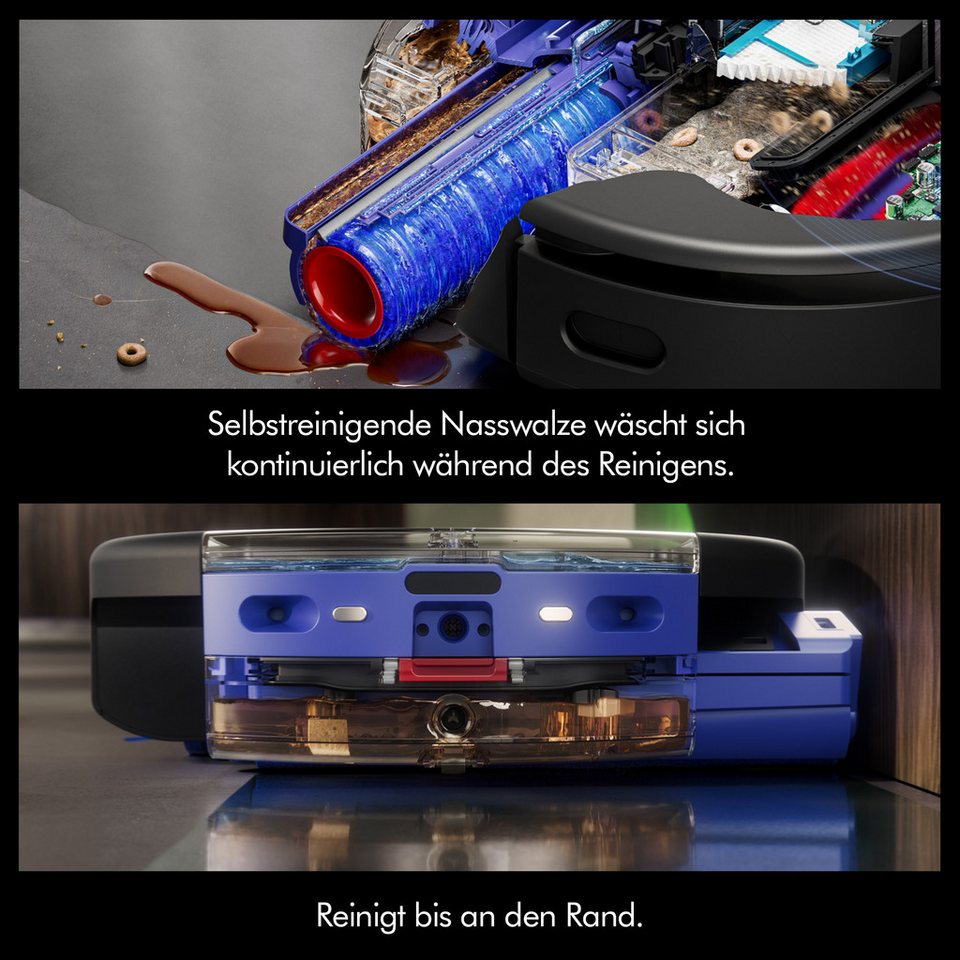 DYSON Saugroboter mit Wischfunktion spot+scrub Ai, beutellos, Beseitigt versteck