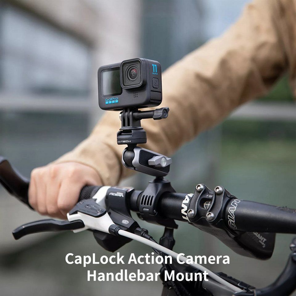 PGYTECH Action Cam-Halterung Halter für GoPro 12 Action 360°Fahrrad Motorrad Len
