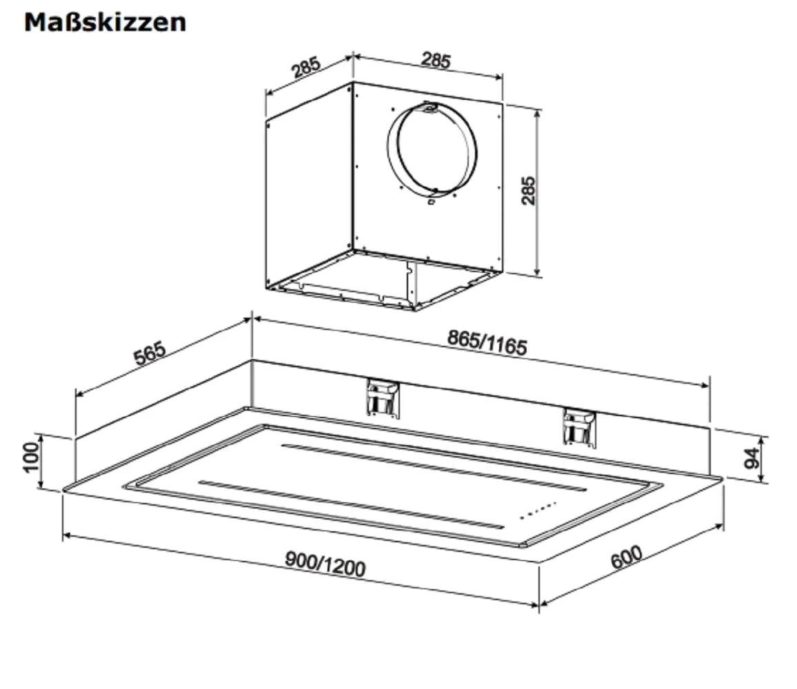 GURARI Deckenhaube GCH С 341 PRIME Einbau Dunstabzugshaube, Touch Control, 1000m³/ h ... mehr