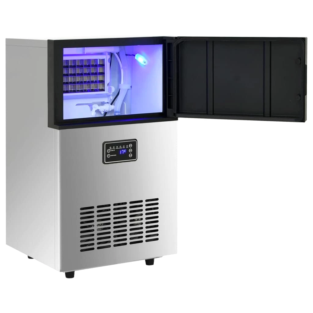 vidaXL Eiswürfelmaschine Eiswürfelmaschine 420 W Silbern 45 kg 24 h