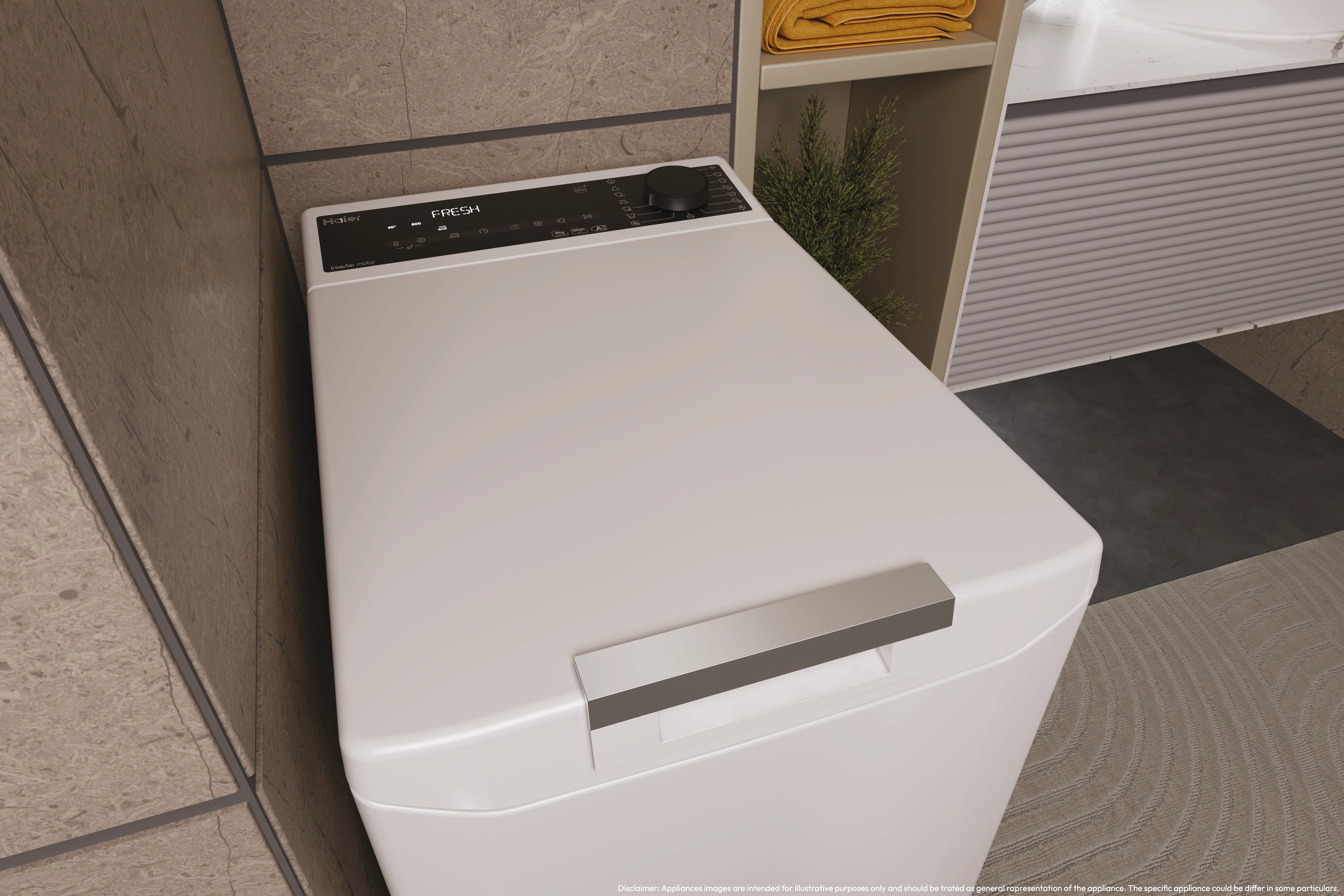 Haier Waschmaschine Toplader THASNQ476TM5-84, 7 kg, 1400 U/min, hOn App