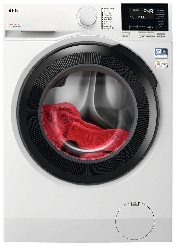 AEG Waschmaschine Serie 6000 mit ProSense-Technologie LR6FA49FL 914915728, 9 kg,