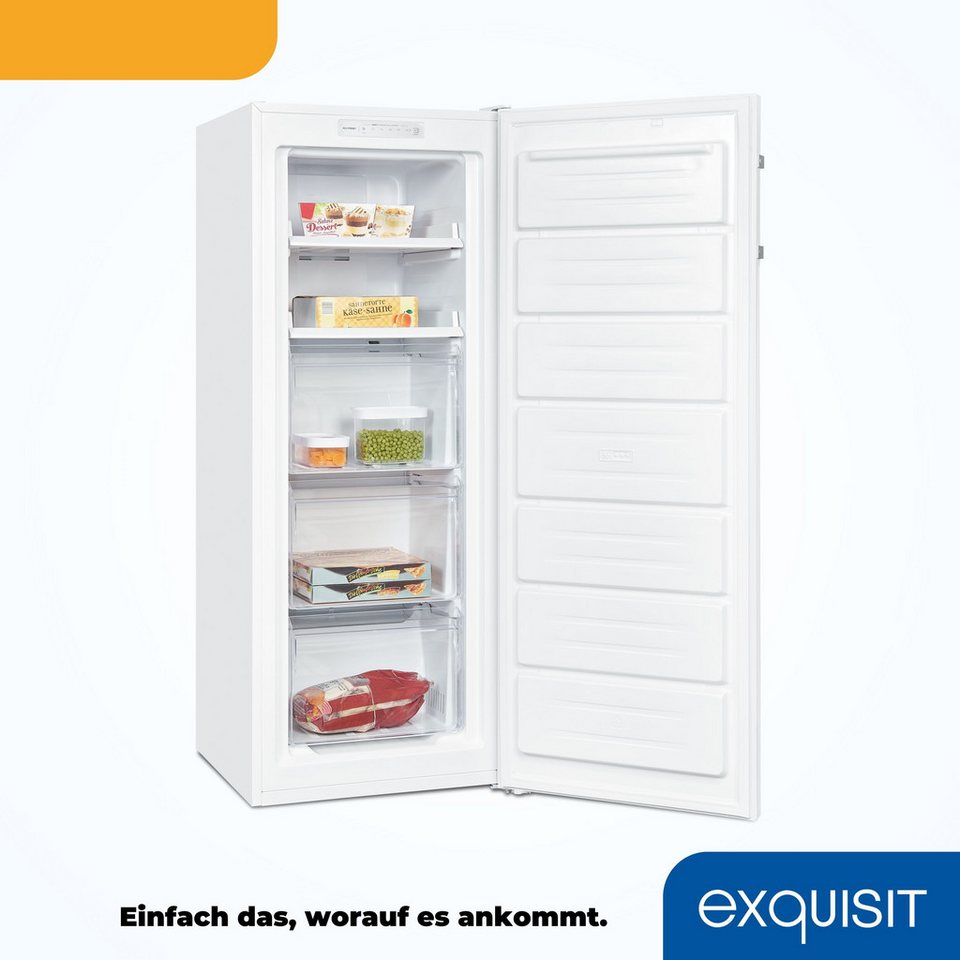 exquisit Gefrierschrank GS231-NF-H-040D weiss, 143 cm hoch, 54 cm breit, 4*-Gefr