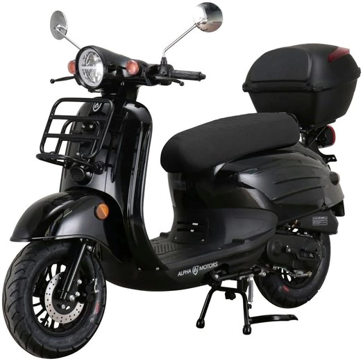 Alpha Motors Mofaroller Adria, 50 ccm, 25 km/h, Euro 5, (Set, inkl. Topcase), mit Lenkerschloss